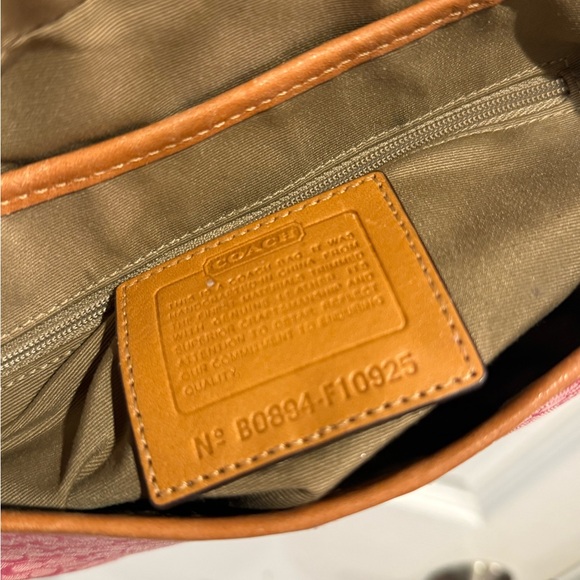 Coach Pink and Tan Shoulder Bag - Picture 16 of 16